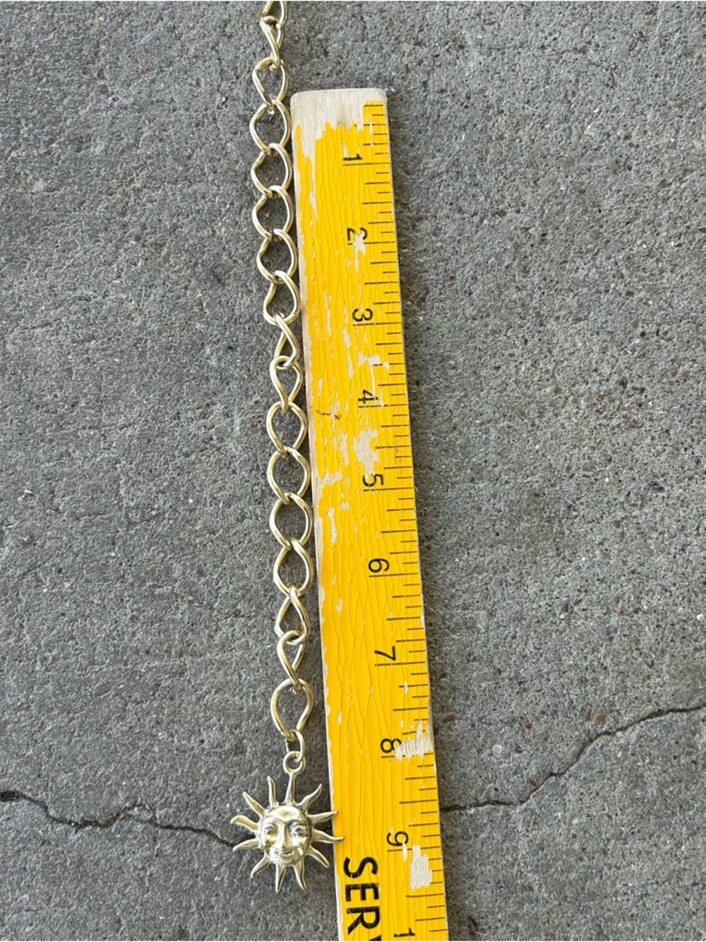 Vintage Gold Tone Celestial Sun Face Conch Chain Belt Star Retro Folk Art 45” - Picture 11 of 13